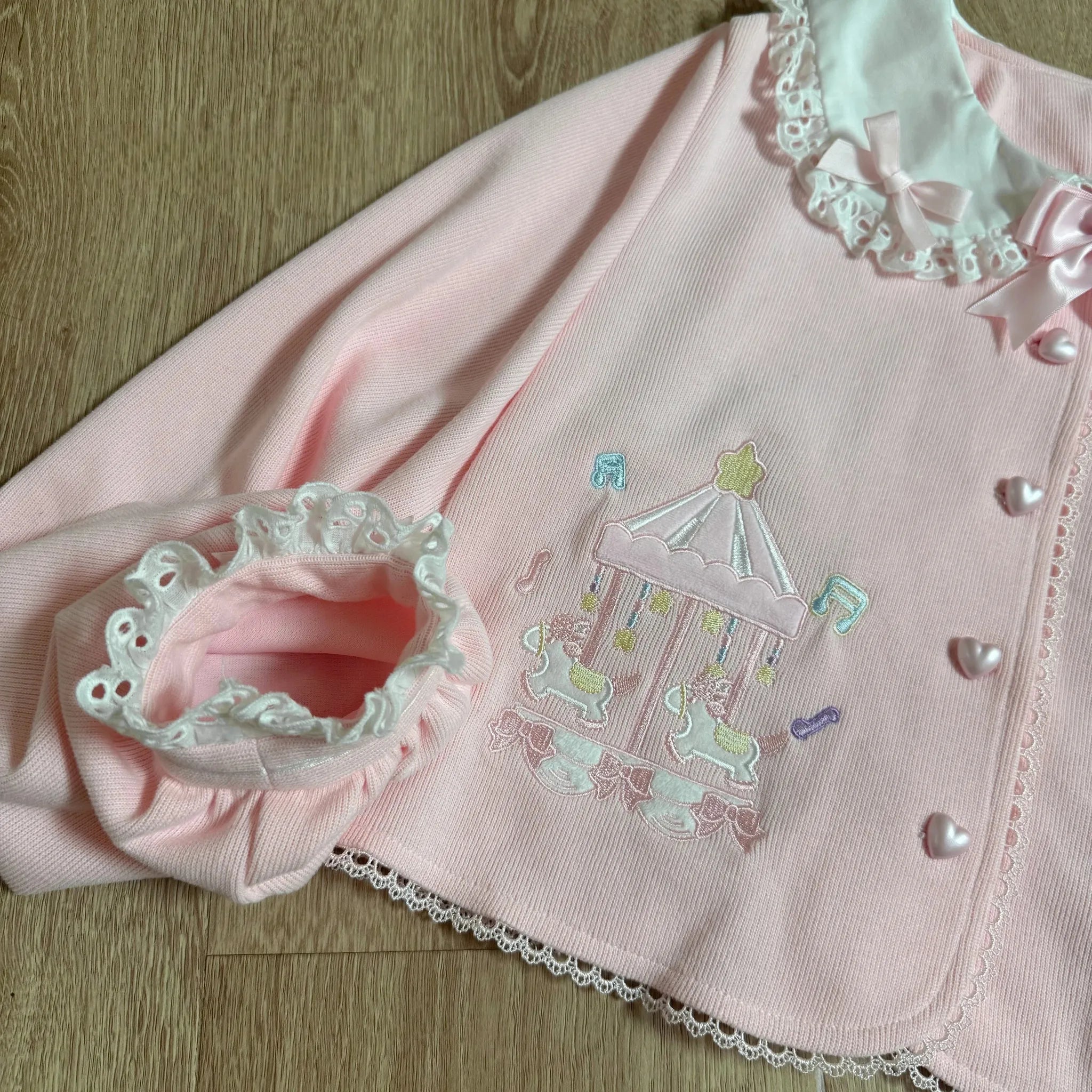 Sissy the shepherd - Dessert Paradise - Embroidered Kawaii Lolita Cardigan, Cotton knitted 44212:798783
