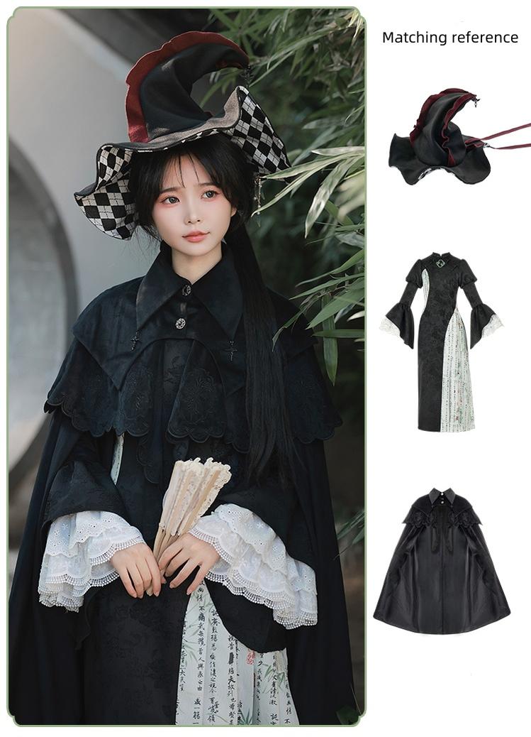 (BFM)With Puji~Gothic Lolita Cape Set~Pilgrim Detachable Cloak 33164:409890