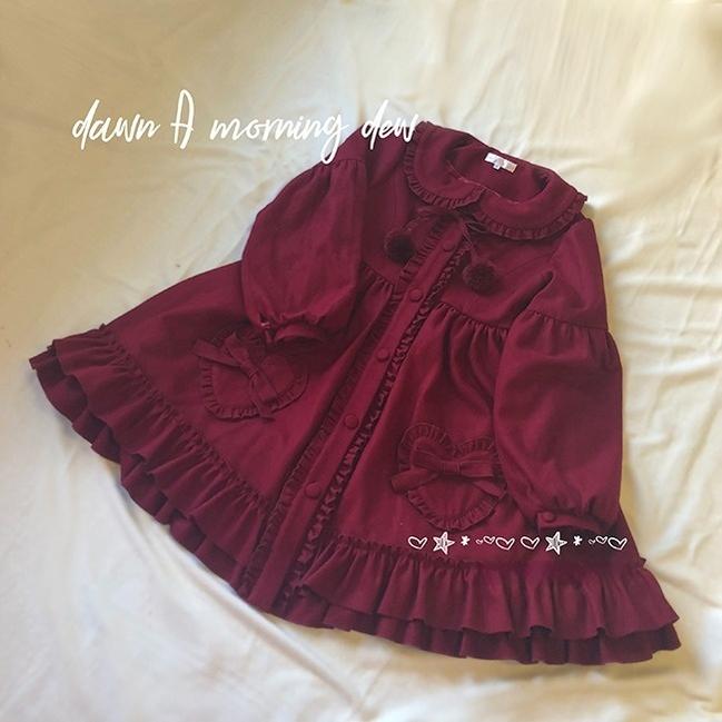 Dawn and Morning~Winter Lolita Coat Lovely Lolita Wool Coat Dress   