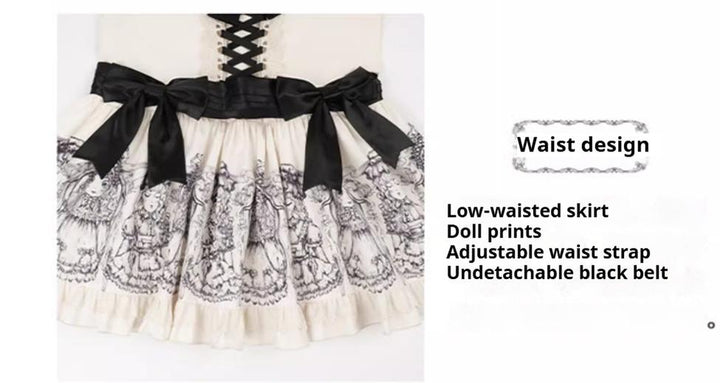 With PUJI~Doll Night~Vintage Twin Lolita OP Dress Embroidered Doll Dress   