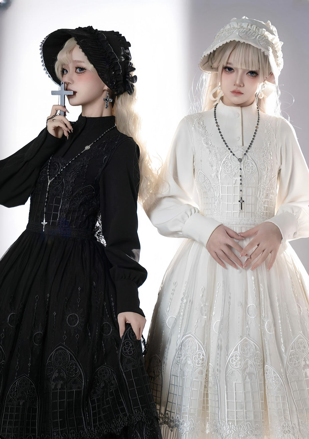 Susin Lolita~Normandy~Gothic Lolita Bust-Supporting JSK Nun Lolita OP Dress