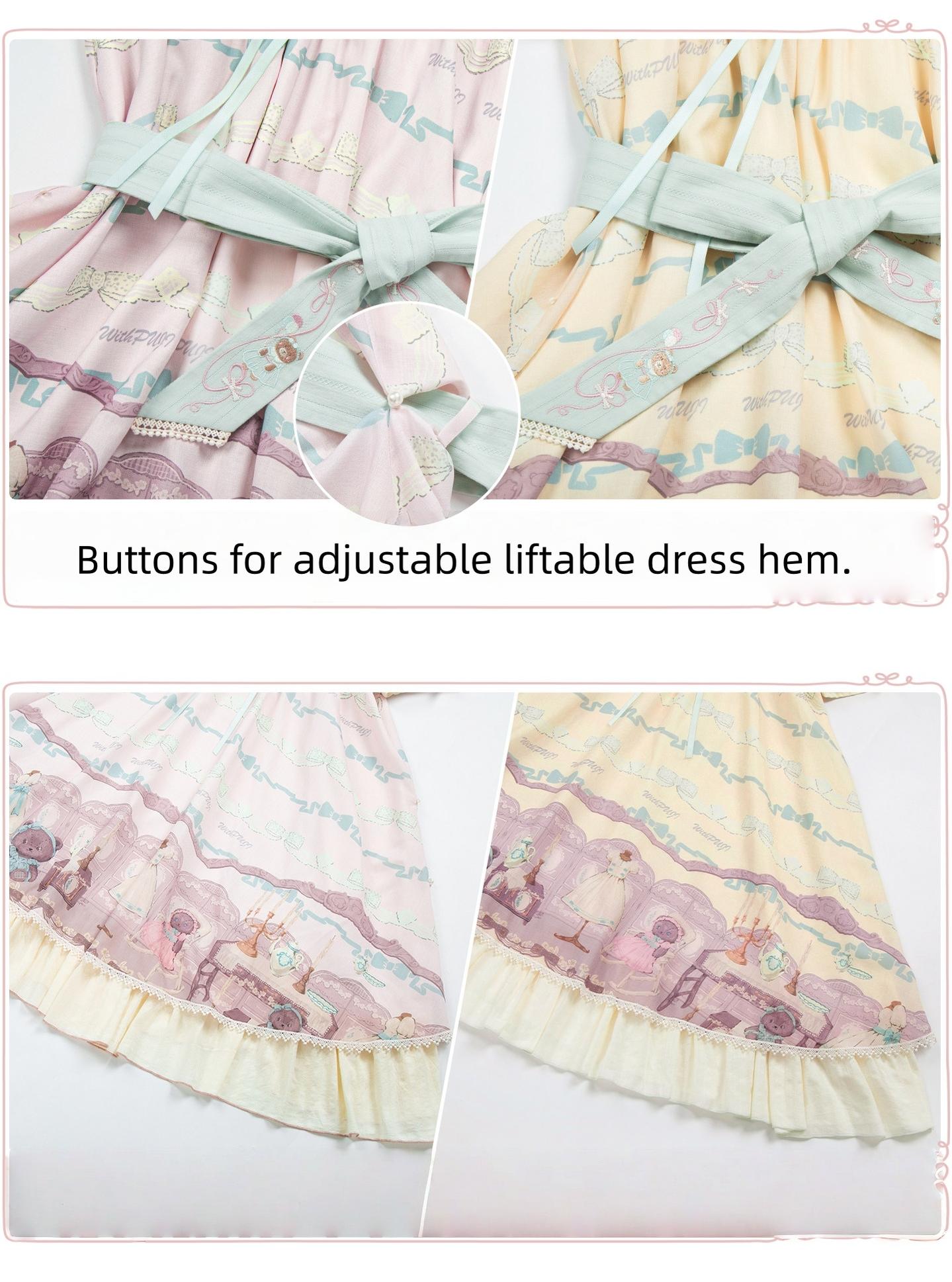 Brown Dollhouse SP - Kawaii Lolita Dollhouse Printed OP Dress with Embroidery 45551:855831