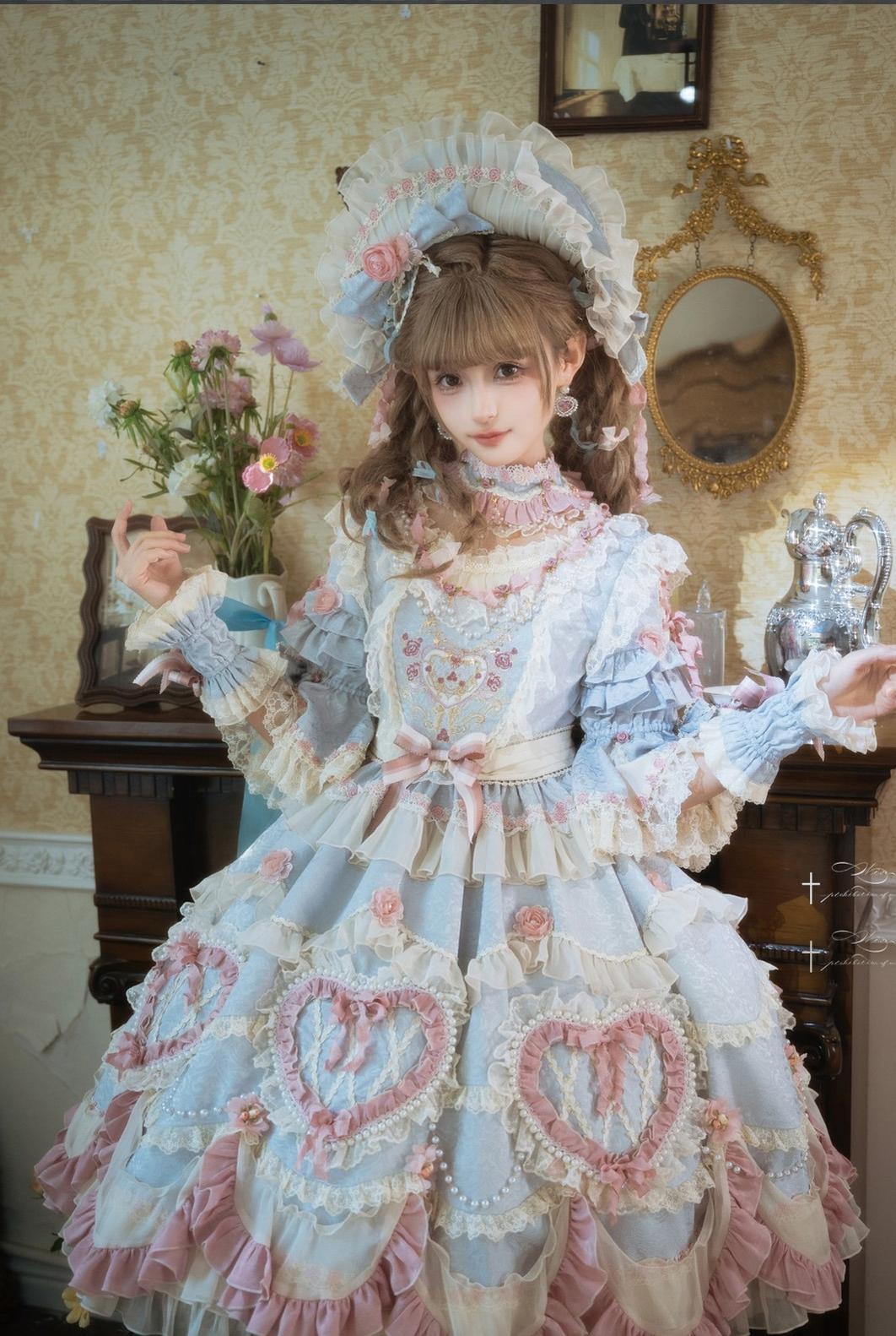 Bramble Rose - Antique Cake - Vintage Lolita OP Princess Dress Gorgeous Lolita Outfit 41536:701662