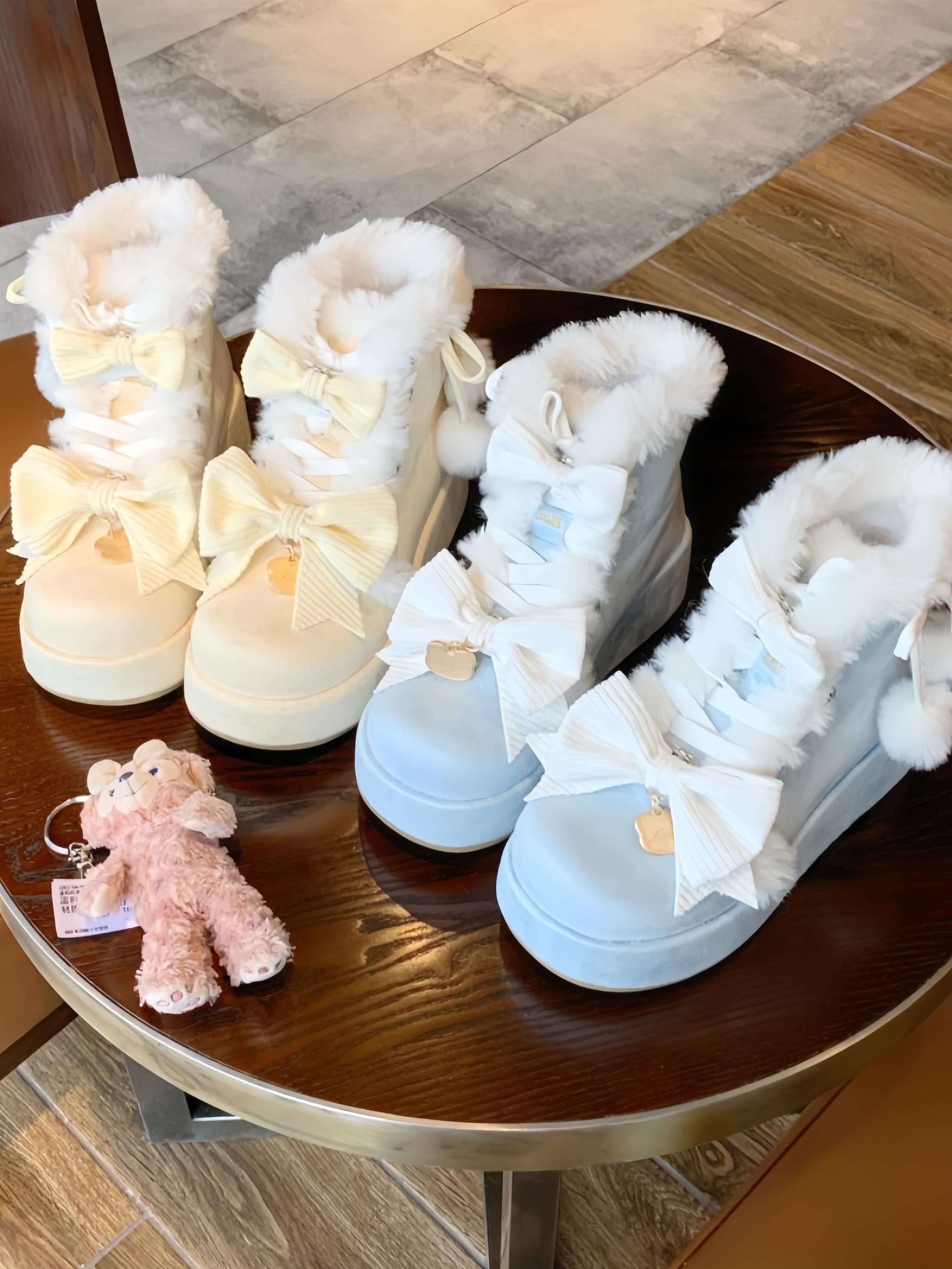 Aimee - Warm - Winter Sweet Lolita Snow Boots Thick Sole Fleece Shoes