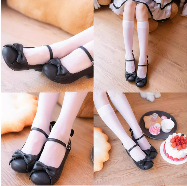Sosic~Round Toe Lolita Shoes Sweet Bow Design Size 33-41   