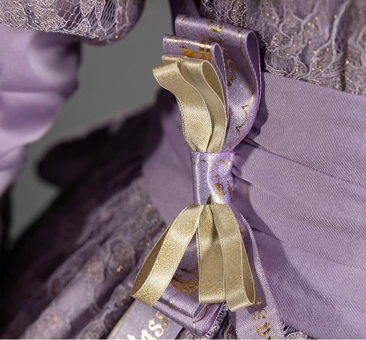 Forvever Purple - Purple Classic Lolita OP, Boning Corset 44357:806192