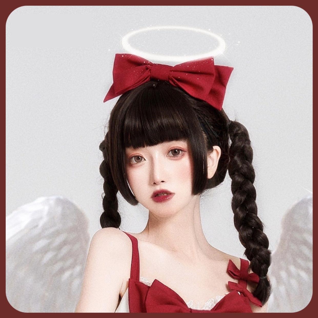 Polaris Lolita - Sweet Lolita Headdress Red Bow KC and Clips