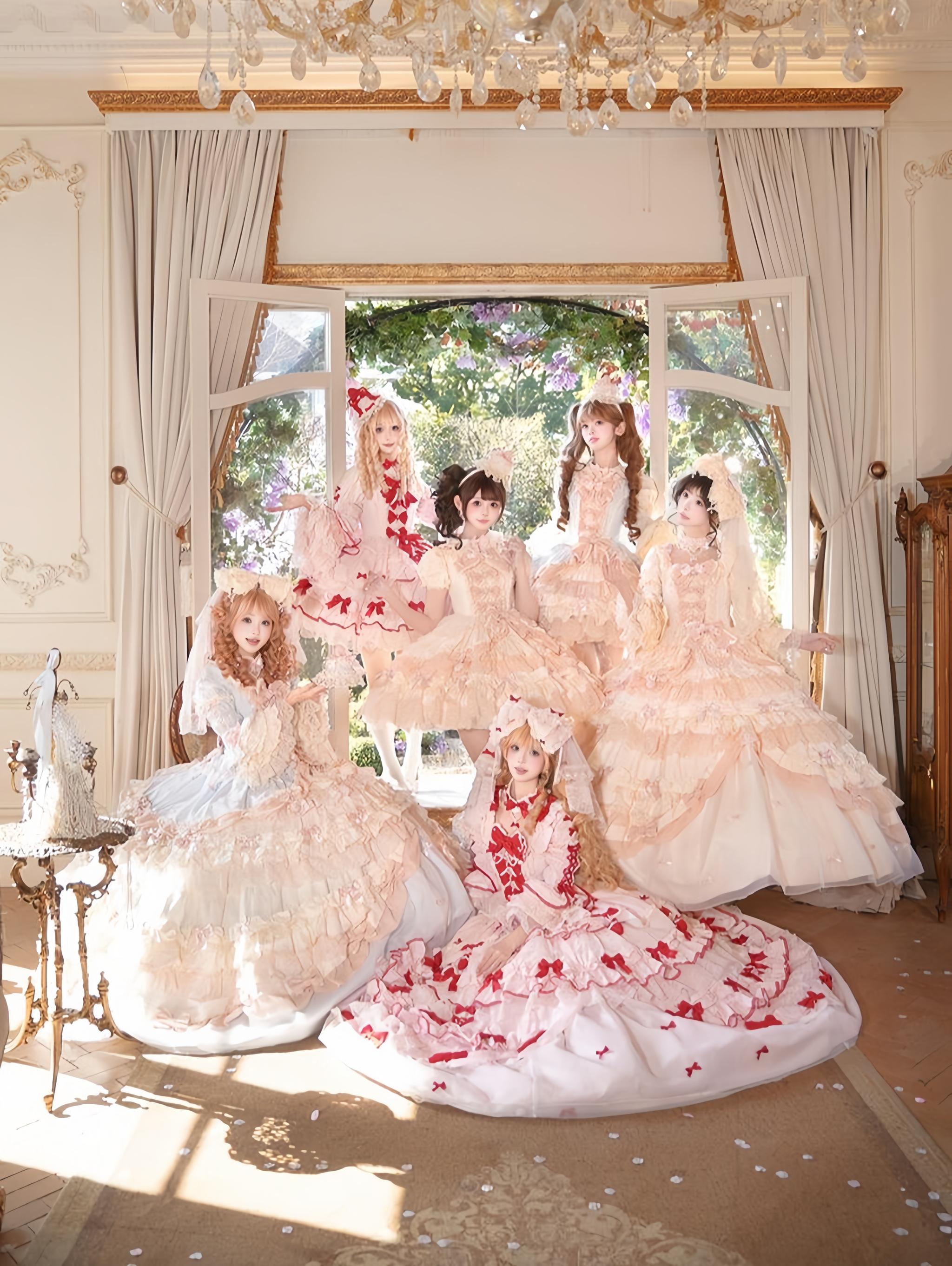 Strawberry Ribbon - Sweet Lolita Wedding Dress, Side Opening 44910:827546