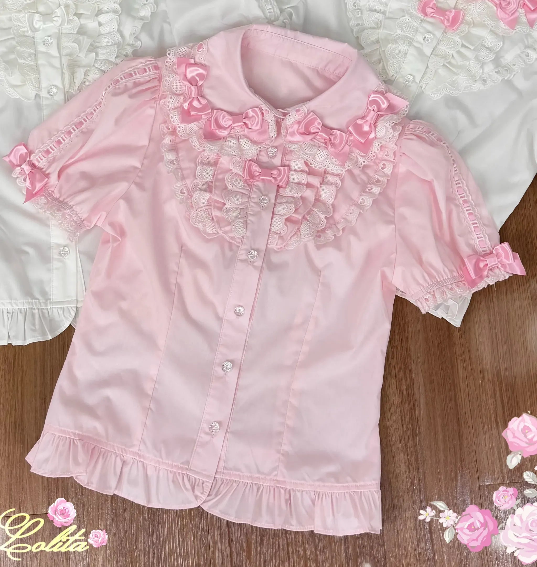 Summer 2026 - Old School Lolita Floral Printed JSK Dress with Ribbon Bows (L M S XL) 45521:851962