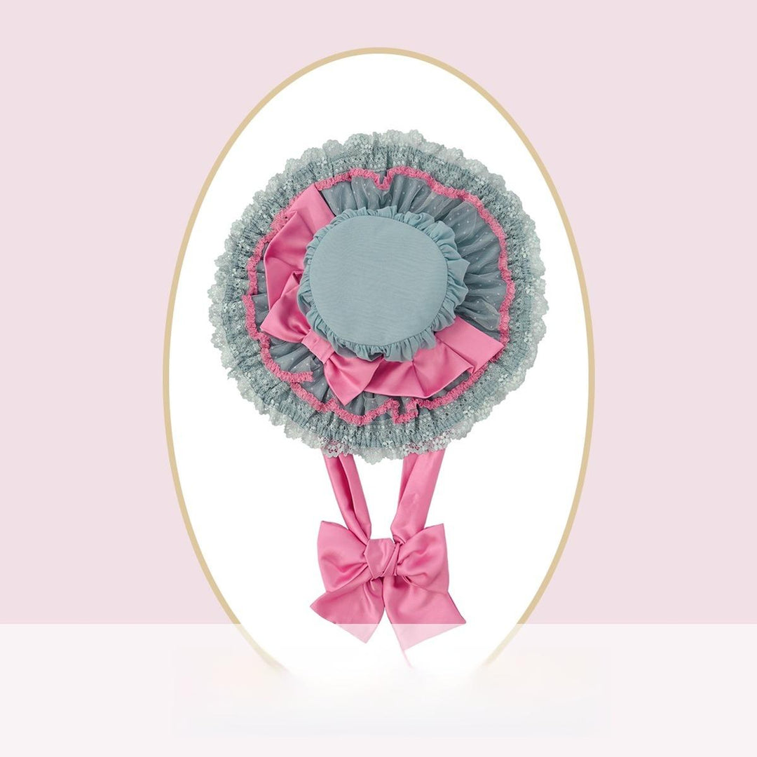 Vcastle~Love God Kitty~Sweet Lolita Dress Short Sleeve OP JSK Bonnet Cyan Hat  