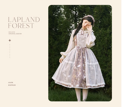 (Buyforme)NyaNya~ Lapland Forest~ Lolita Elegant Vintage Floral JSK OP Dress   