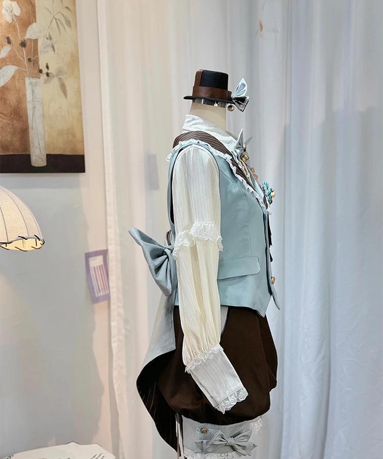 Candy Shop - Mint-chocolate Ouji Lolita Vest, Blouse and Shorts Outfit 45771:861892