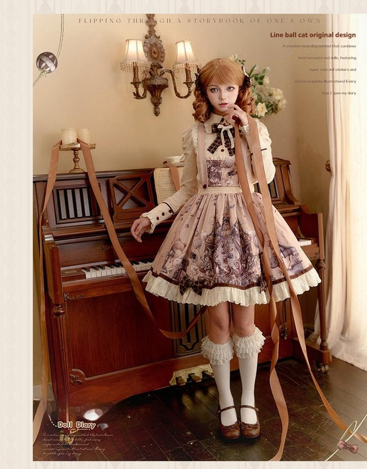 Spireme Cat~Doll Diary~Kawaii Lolita Dress Suit Doll-like Dress