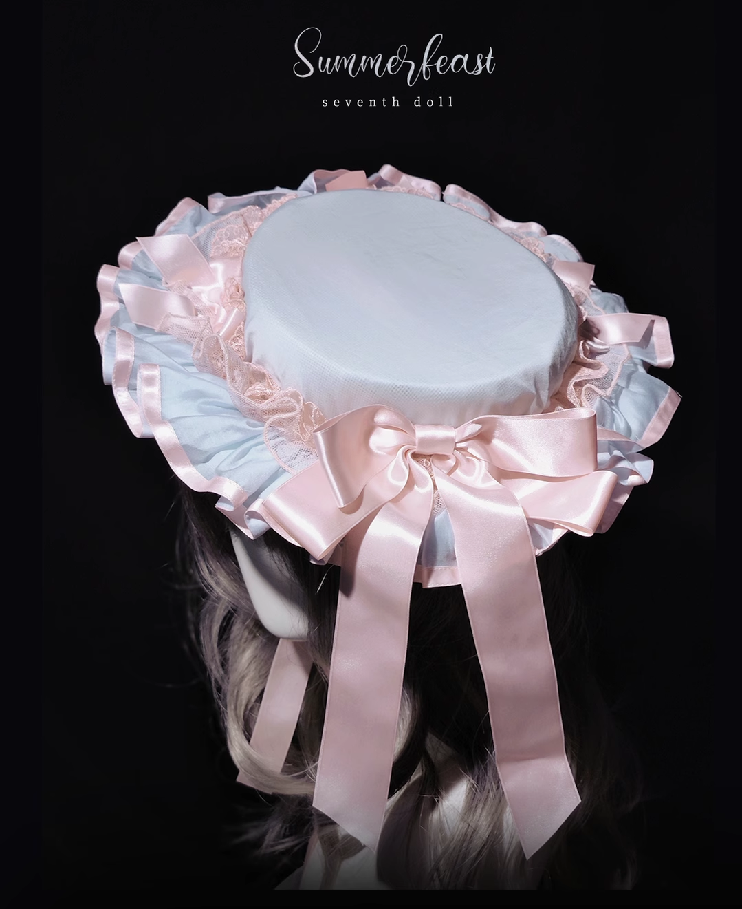 The Seventh Doll - Summer Evening Banquet - Sweet Lolita JSK with Tiered Ruffle Design and Hat (L M S XL) 42722:750891