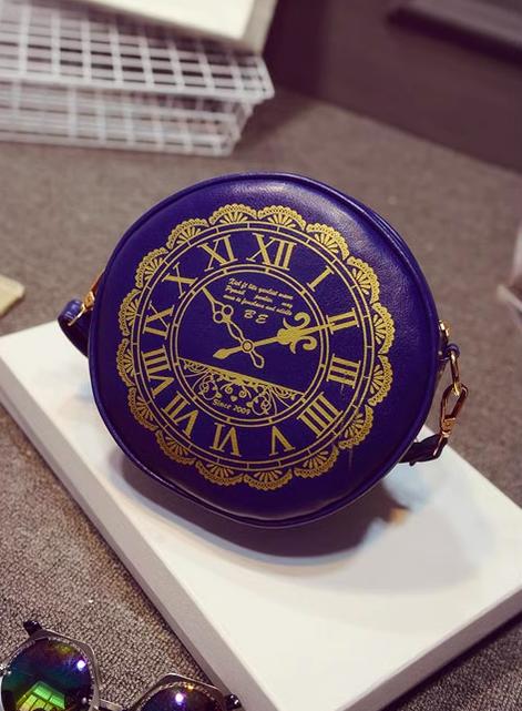 (BFM)Kira~Alice Clock~Kawaii Lolita Shoulder Bag Round Lolita Crossbody Bag 36632:519400