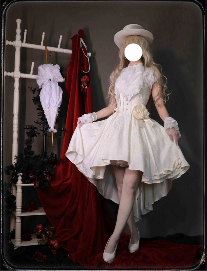(BFM)Strawberry Duck~Gothic Lolita Dress White Lolita JSK 29578:357490