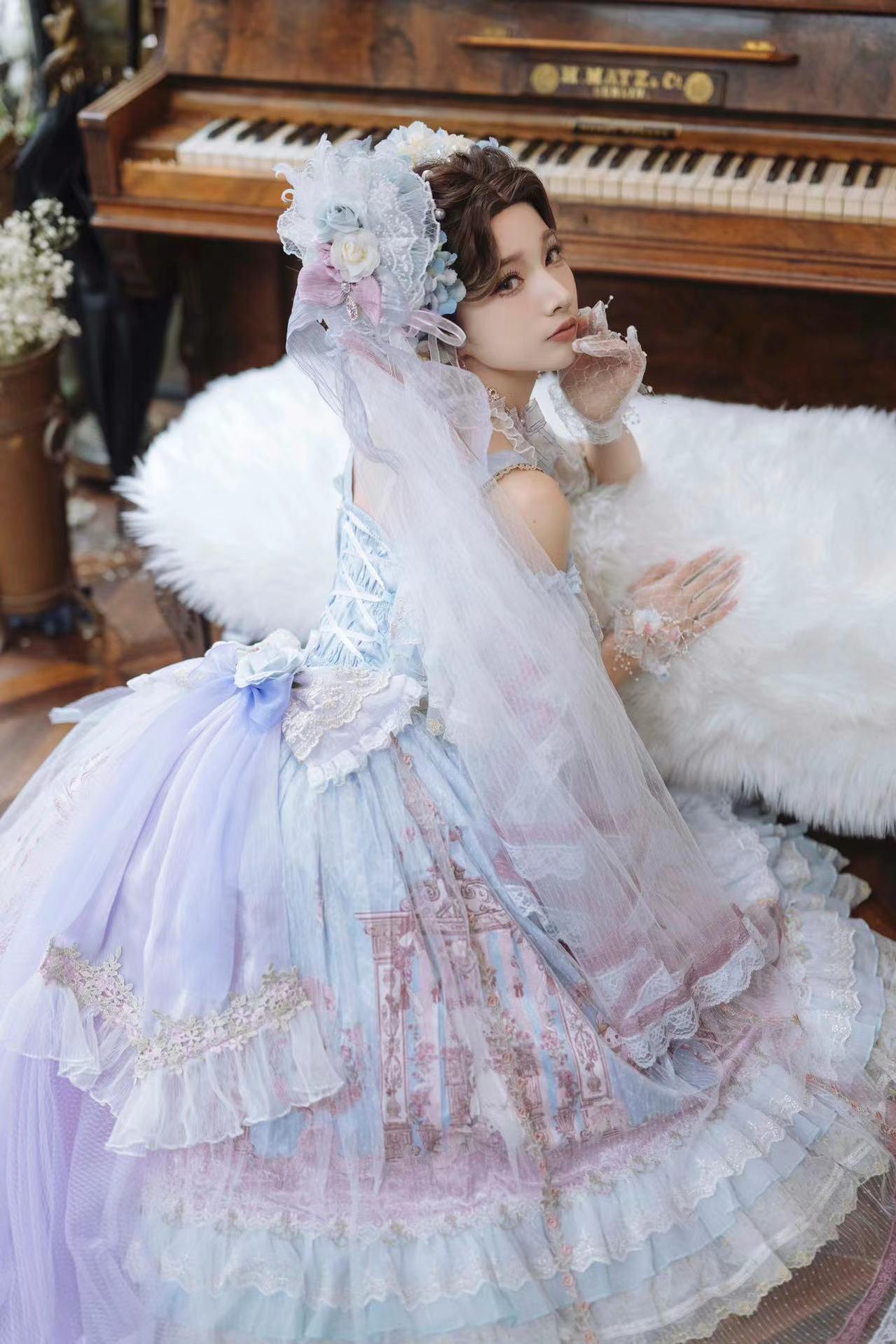 (BFM)Two Rural Cats~Gorgeous Lolita JSK Dress Wedding Lolita Dress   