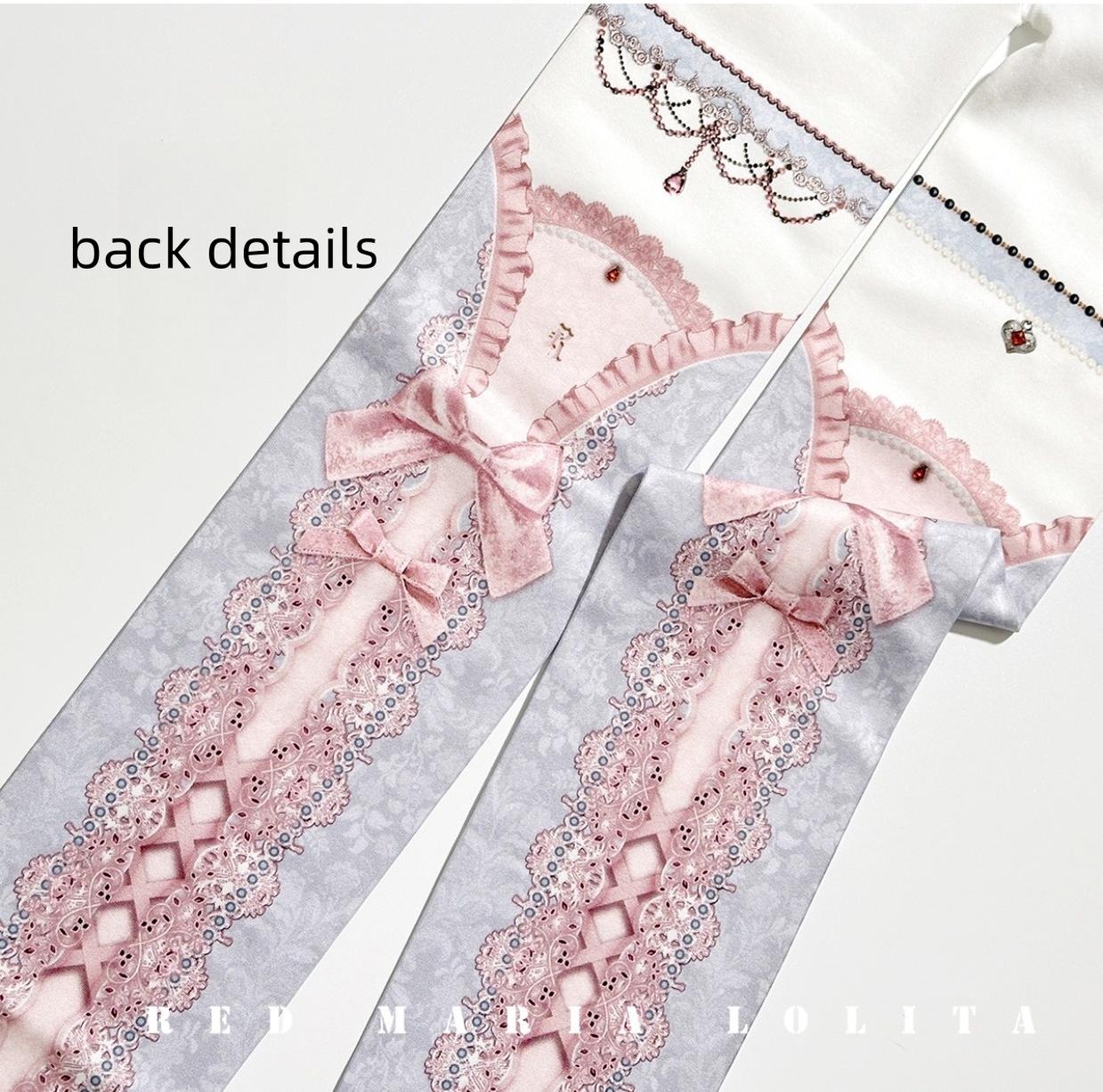 Red Maria - Printed Lolita Pantyhose, Multiple Colors