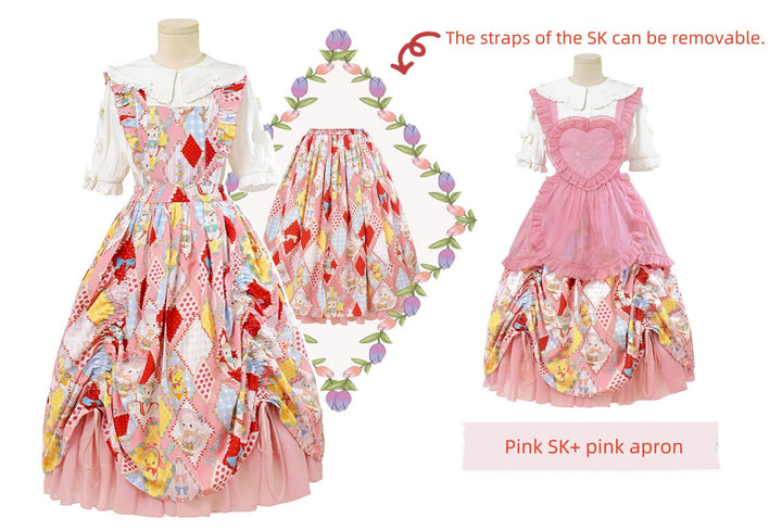 Southern Cross~Showa Kaleidoscope~Sweet Lolita OP SK and JSK with Rabbit Print 42127:727887