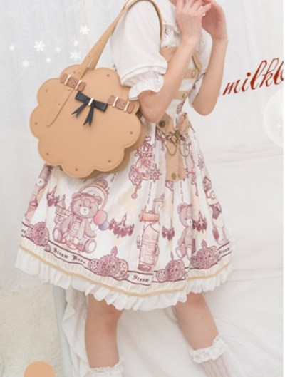 Milk Tea Bear~Toffee Cookie~Kawaii Shoulder Bag Lolita Cute Handbag JK Uniform Bag   