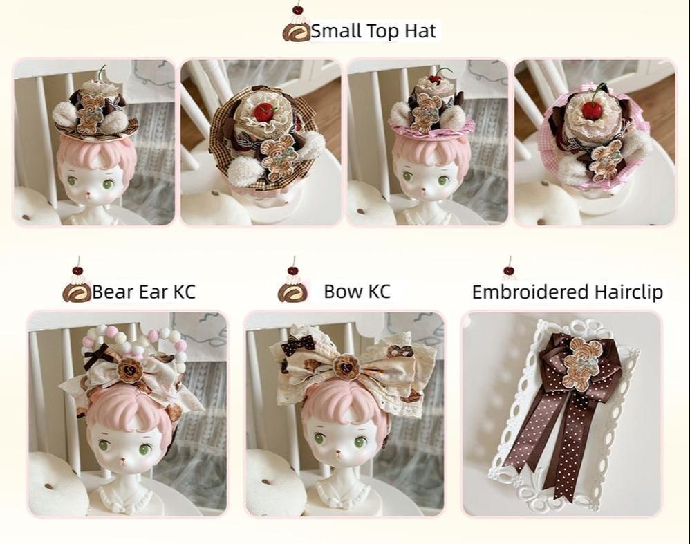Cocoa Baker - Old School Lolita Dessert Printed OP & JSK Dress with Embroidery 45486:851034