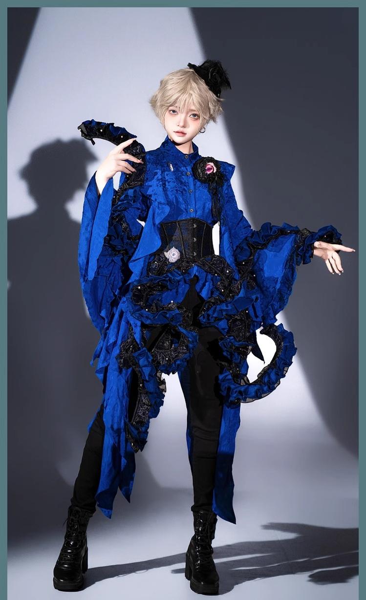 Camouflage Humanoid~Eerie Devour~Gothic Lolita Tentacle-like Petticoat and Short-Sleeved OP