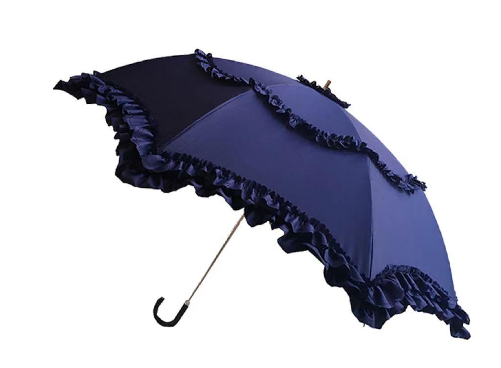 Whale Island - Kawaii Lolita Parasol Daily Lolita Two-folded Umbrella navy