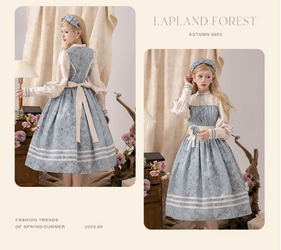 (Buyforme)NyaNya~ Lapland Forest~ Lolita Elegant Vintage Floral JSK OP Dress   
