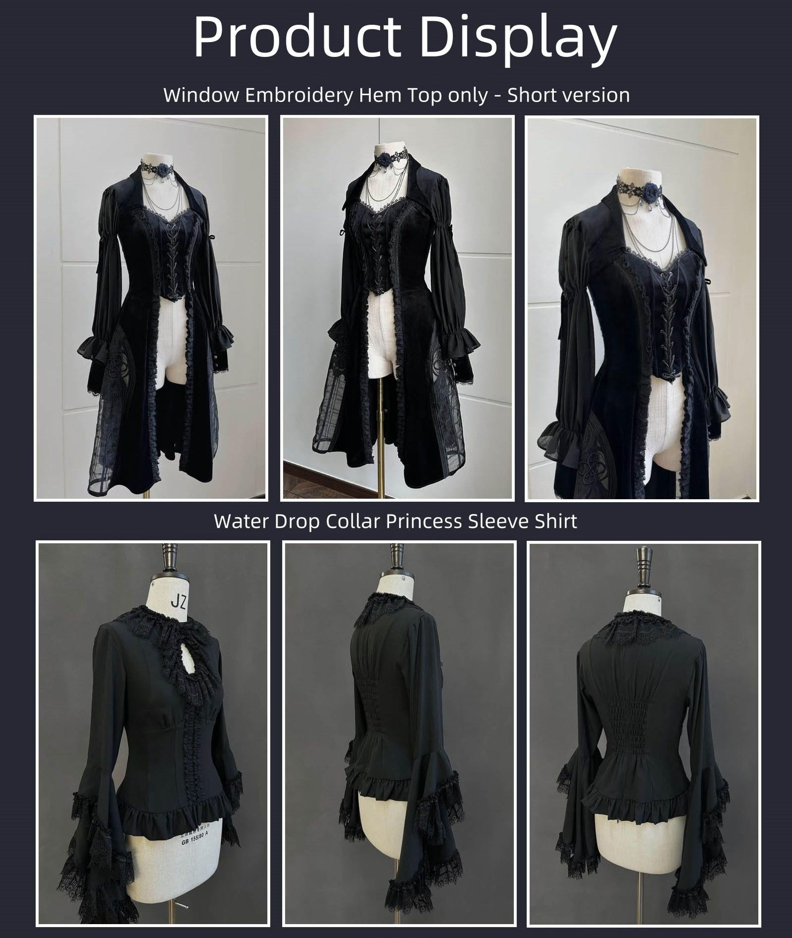 SUSIN - Night Traveler - Classic and Elegant Gothic Dress with Colorful Window Prints 39250:628614