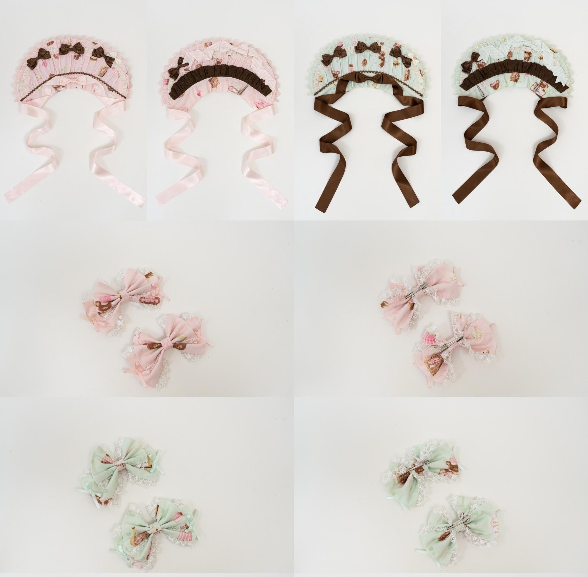 Babyblue - Dream Teahouse - Dessert Print Kawaii Lolita OP Dress Suit 43332:773696