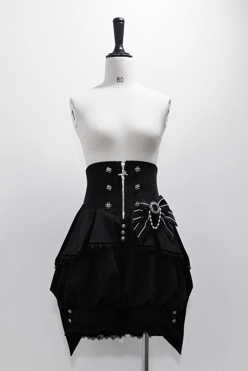 Princess Chronicles - Fancy Trick - Retro Ouji Lolita Black Shorts Dark-themed S Black shorts