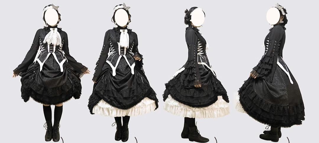 (BFM)MILU ORIG~Herbarium~Gothic Lolita Skirt Set Vest Blouse Multicolors   