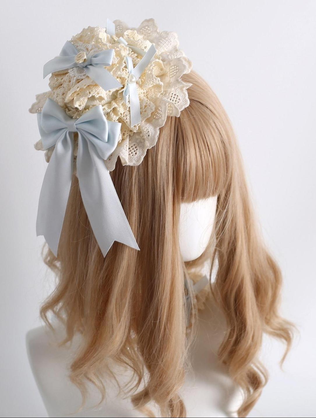 Little Butterfly - Sweet Lolita Headdress Set, Lace & Bows 44503:830445