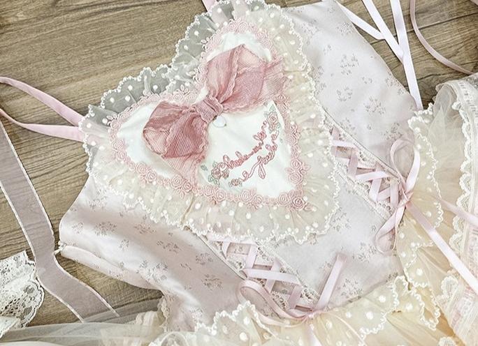 Mademoiselle Pearl~Silk Ballet~Wedding Lolita JSK Dress Princess Ballet Dress   