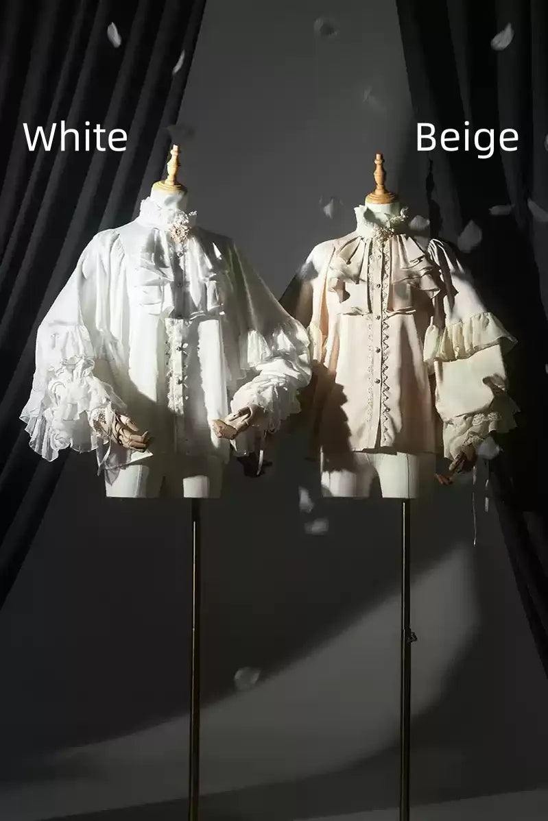 ZJstory - Dragon Bone Cemetery - Gothic Lolita Long Sleeve Blouse