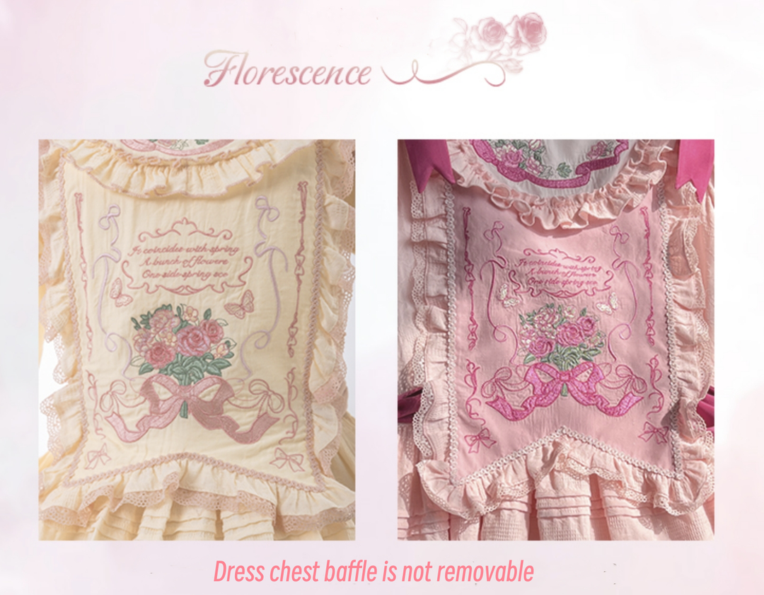 Mewroco~Flower Letter~Sweet Lolita OP Dress Doll Sense Embroidered Dress 29112:395676