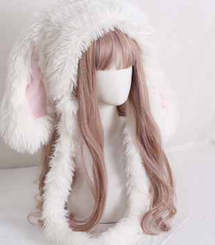 Xiaogui~Kawaii Lolita Plush Rabbit-Eared Hat M（56-58cm） plush rabbit-eared hat 