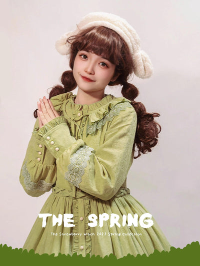 Strawberry Witch~The Spring~Cotton Lolita Plus Size OP Dress   