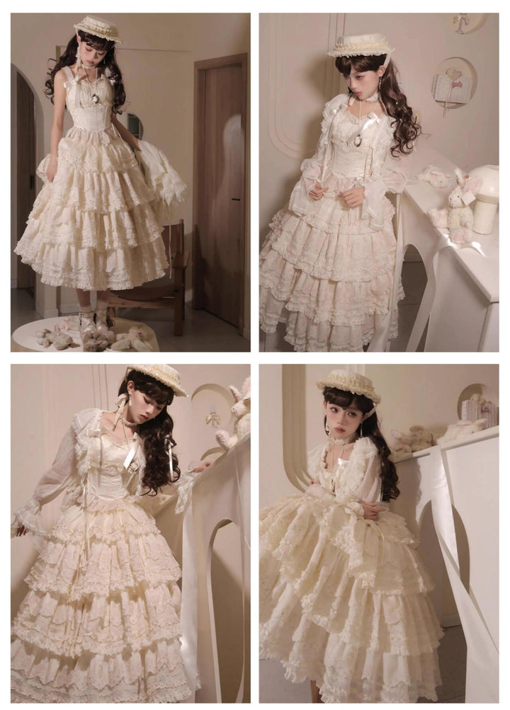 MEEKWIND~Miss Flora~Elegant Lolita Bodice Suit Tiered Skirt