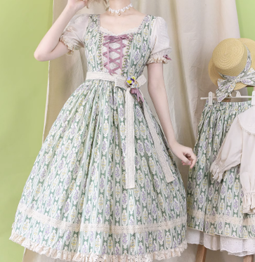 Miss Point~Elegant Lolita Short Sleeve Floral OP   