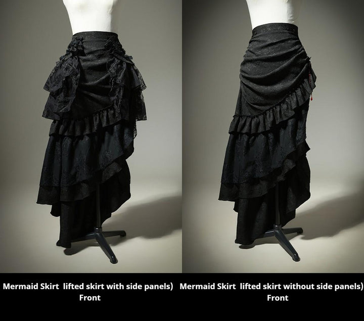 Lingxi Lolita~Lord of the Night~Gothic Lolita Skirt Suit Mermaid Skirt and Fishbone Bodice 42159:730323