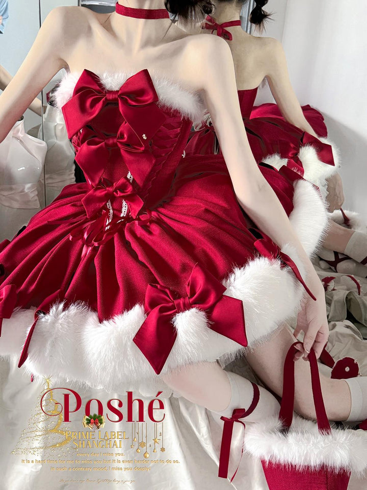 POSHEPOSE~Gorgeous Lolita Dress Outfit Christmas Jumper Dress Collection