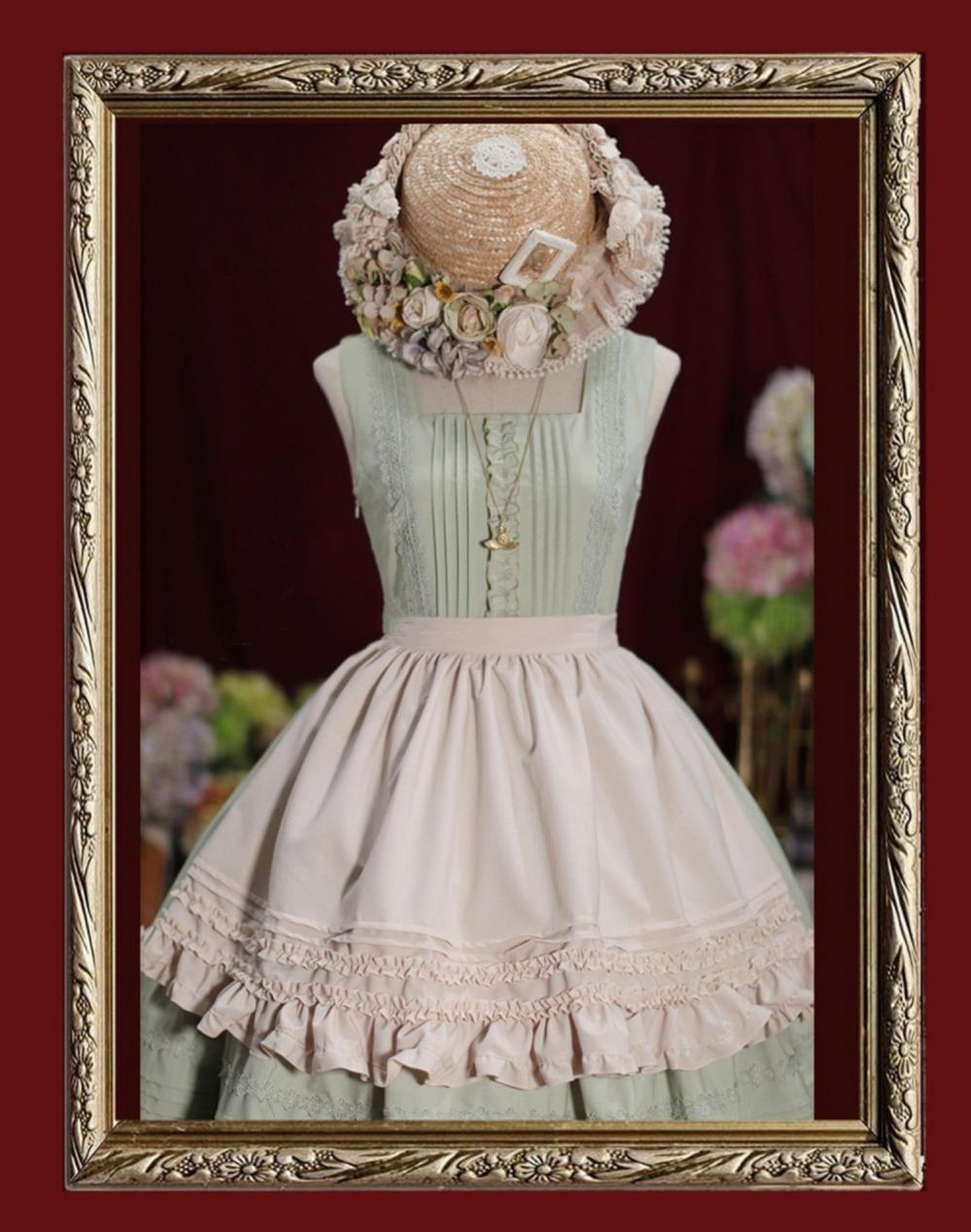 Tiny Garden~Nocturne Reminiscence~Elegant Lolita JSK Dress Multi-Wear Apron Dress Set 19290:596322