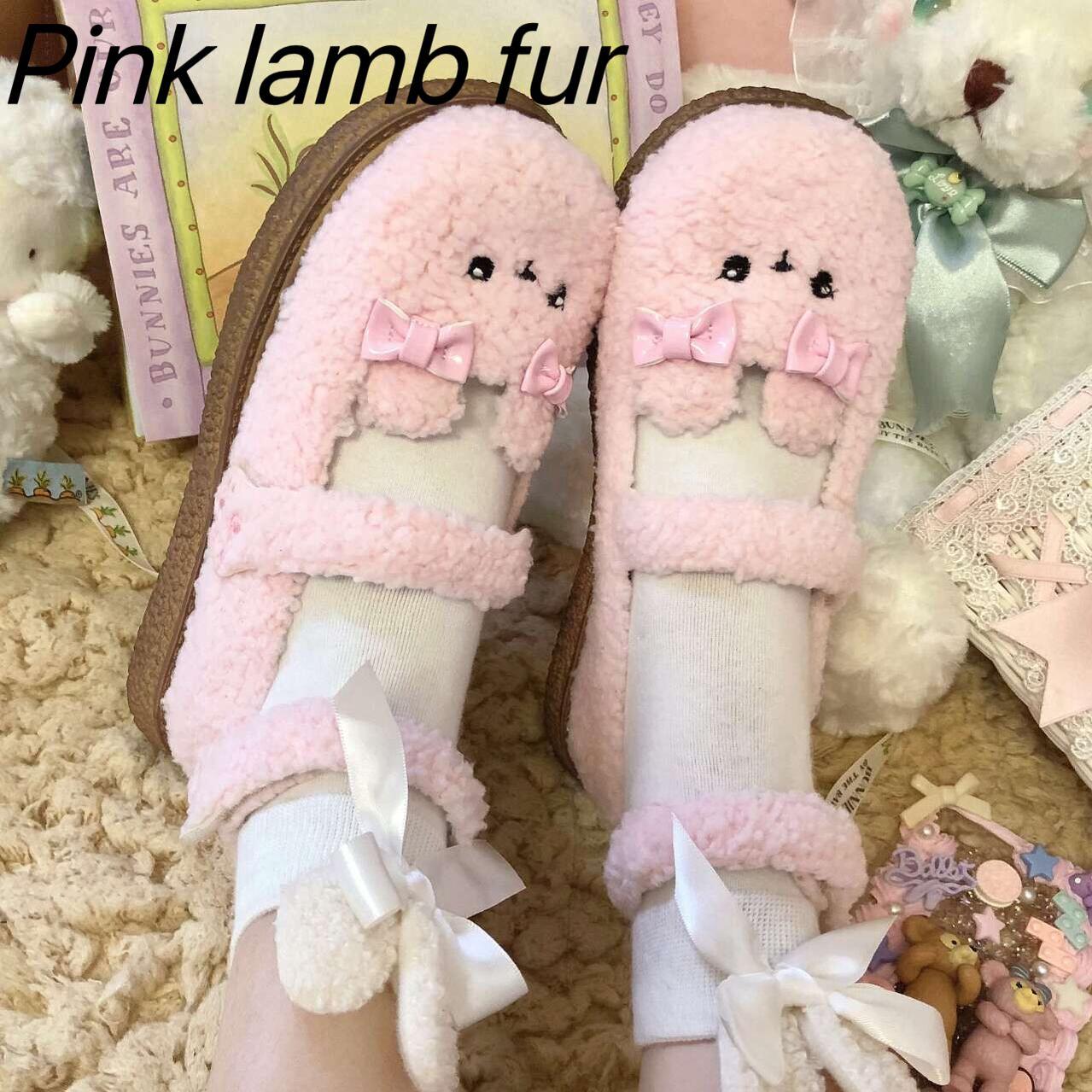 Fairy Godmother~Cute Plush Warm Round Toe Lolita Soft Sole Shoes 32690:404166