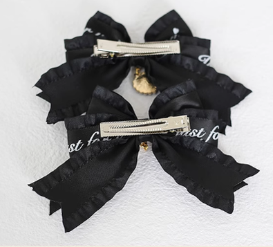 Xiaogui - Sweet Lolita Ribbon Bow Hair Clips