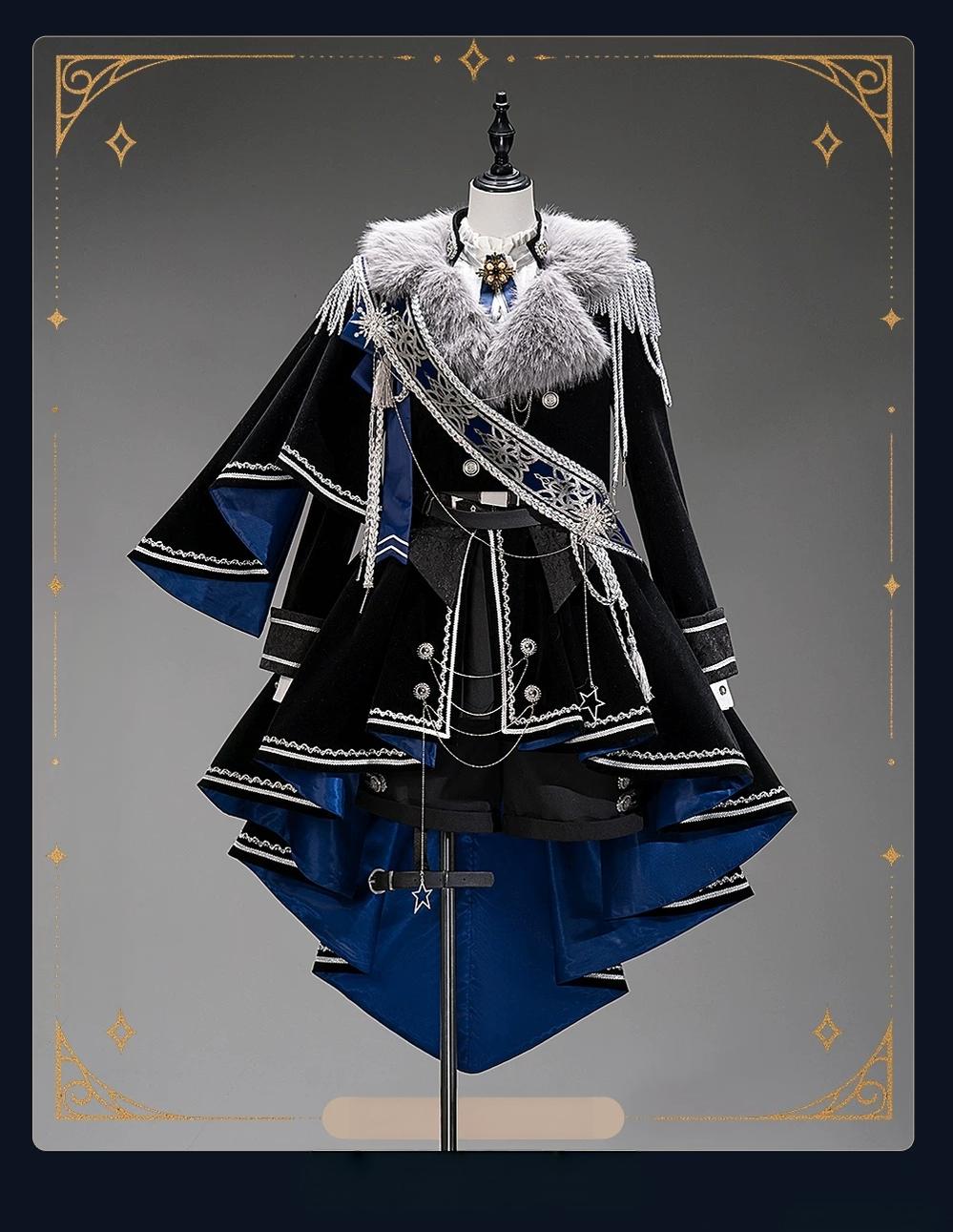 Canticle of Rites - Military Ouji Lolita Jacket & Shorts Set, Detachable Train 46053:873866