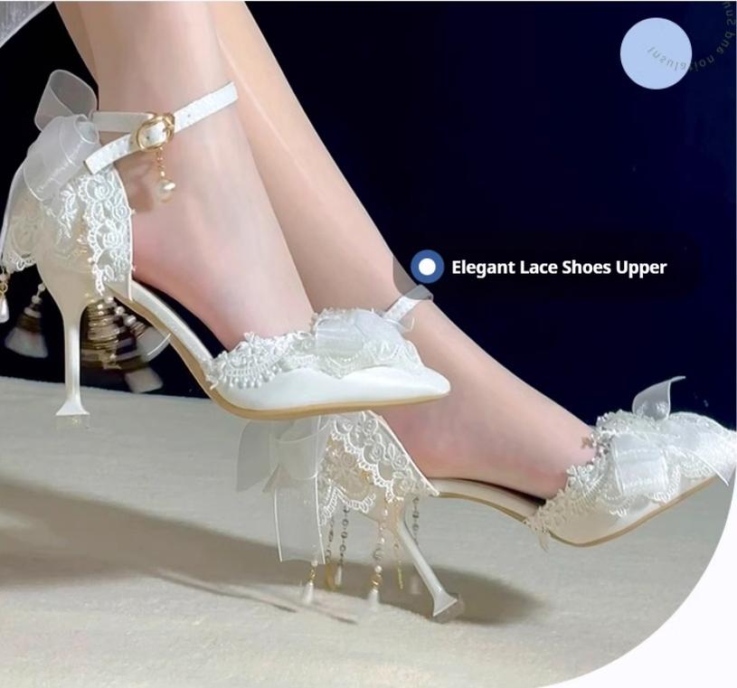 Sky Rabbit~Bridal Lolita Heels Wedding Shoes with Lace