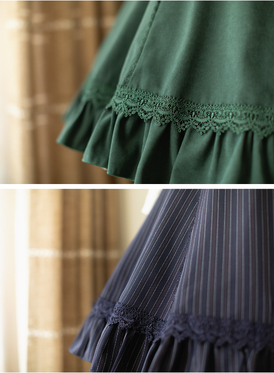 Forest Wardrobe - South of the Forest - Vintage Lolita Halter JSK Dress, French Style Blouse 44379:806093