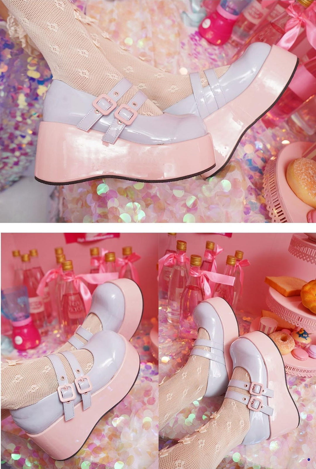 MODO~Sweet Lolita Platform Shoes Multiple Colors Elevated Shoes