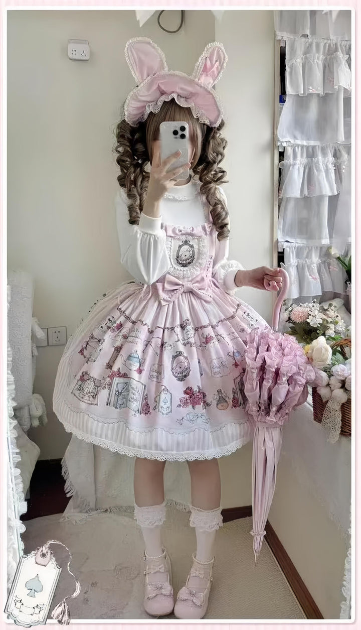 MeowMeow - Rabbit Collection Box - Bunny Print Kawaii Lolita JSK Dress 43367:776578